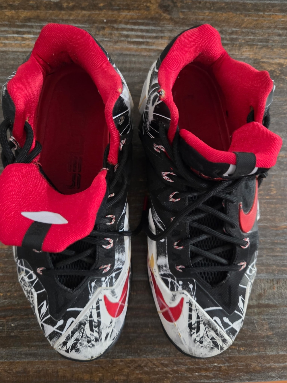 Nike Kids Black & Red Basketball Shoes